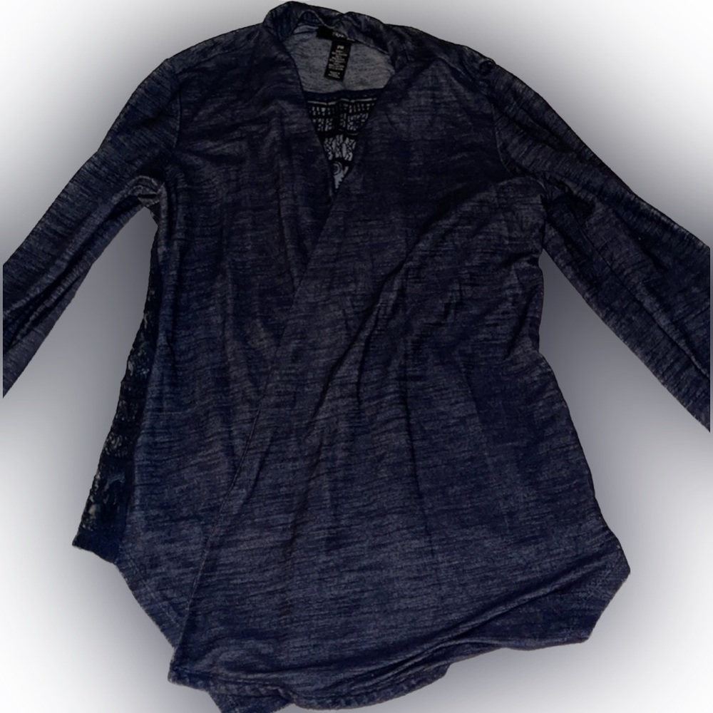 Style Co Jean Jacket With Lace PM